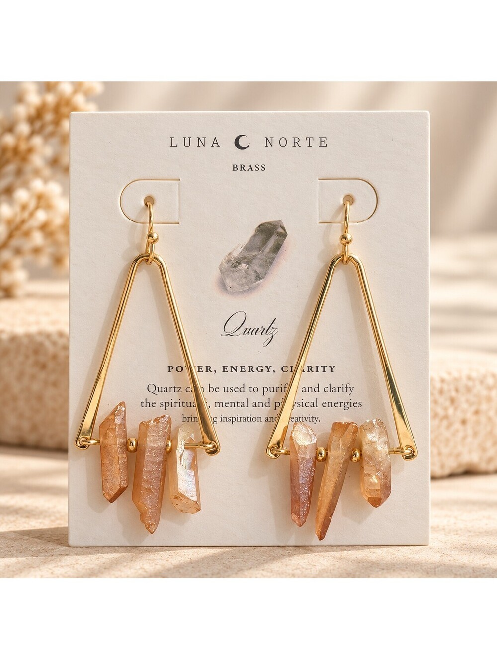 Luna Norte Earrings Quartz